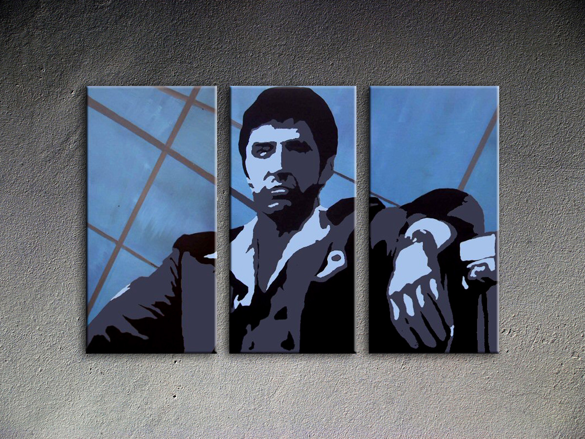 Scarface - AL PACINO 3 dielny POP ART obraz na stenu