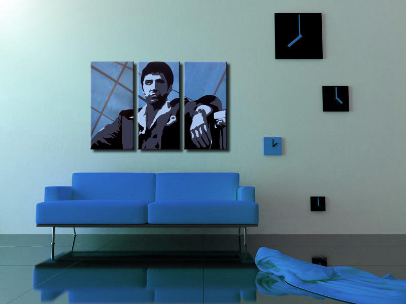Scarface - AL PACINO 3 dielny POP ART obraz na stenu