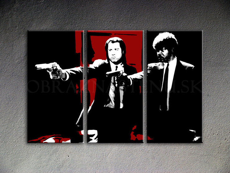 Pulp fiction 3 dielny POP ART obraz na stenu -18%