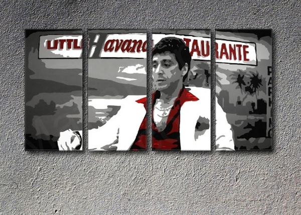Scarface - Havana 4 dielny POP ART obraz na stenu