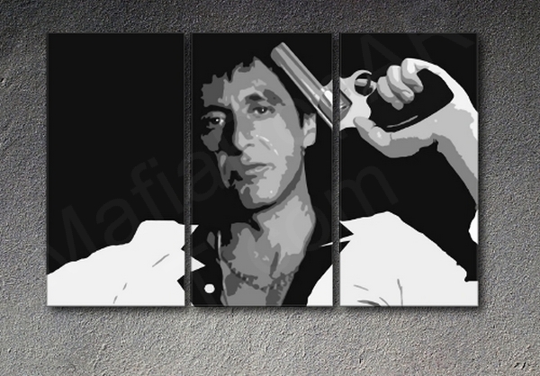 Scarface - AL PACINO 3 dielny POP ART obraz na stenu