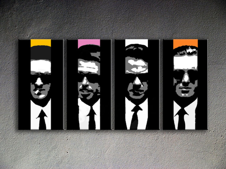 Reservoir Dogs 4 dielny POP ART obraz na stenu