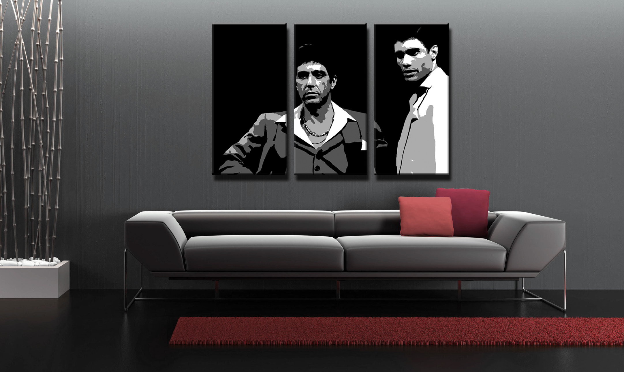 Scarface - AL PACINO 3 dielny POP ART obraz na stenu