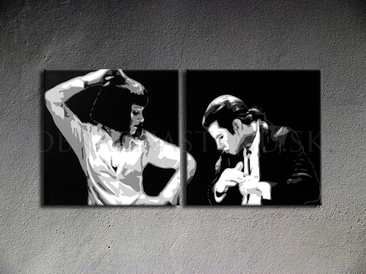 Pulp fiction 2 dielny POP ART obraz na stenu