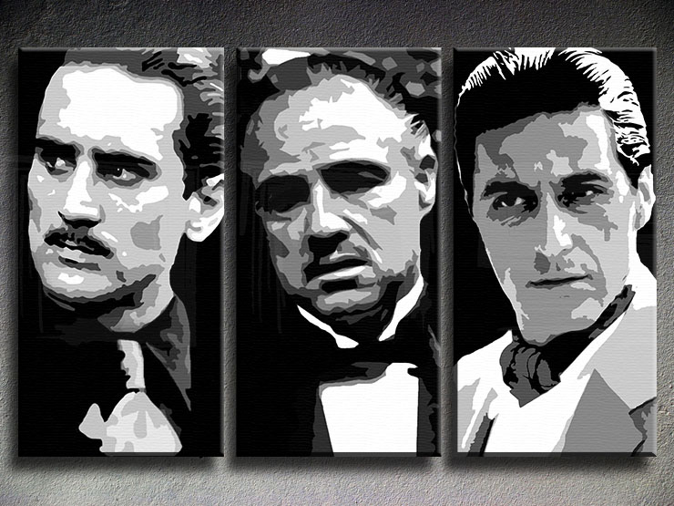 The Godfather I. II. III. 3 dielny POP ART obraz na stenu