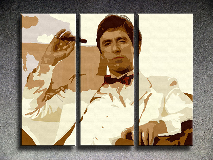 Scarface - AL PACINO 3 dielny POP ART obraz na stenu