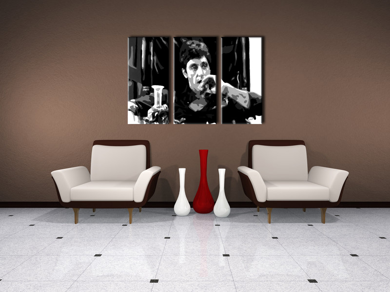 Scarface - AL PACINO 3 dielny POP ART obraz na stenu