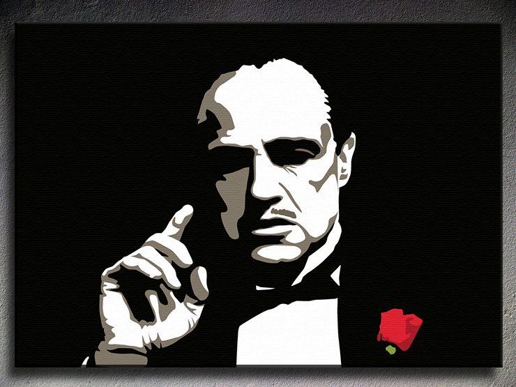 The Godfather Vito Corleone / Marlon Brando POP ART obraz