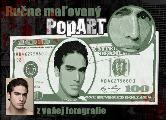 100 $ Pop Art z Vašej fotografie