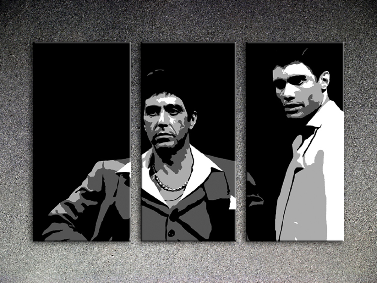 Scarface - AL PACINO 3 dielny POP ART obraz na stenu