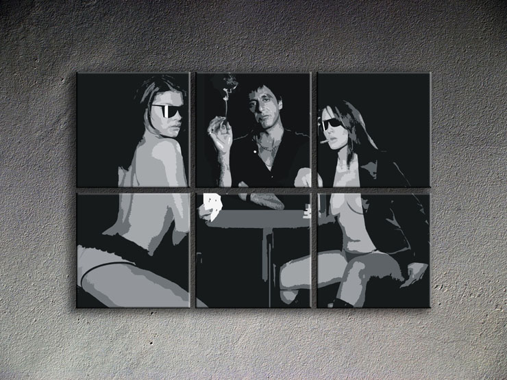 Scarface - AL PACINO 6 dielny POP ART obraz na stenu