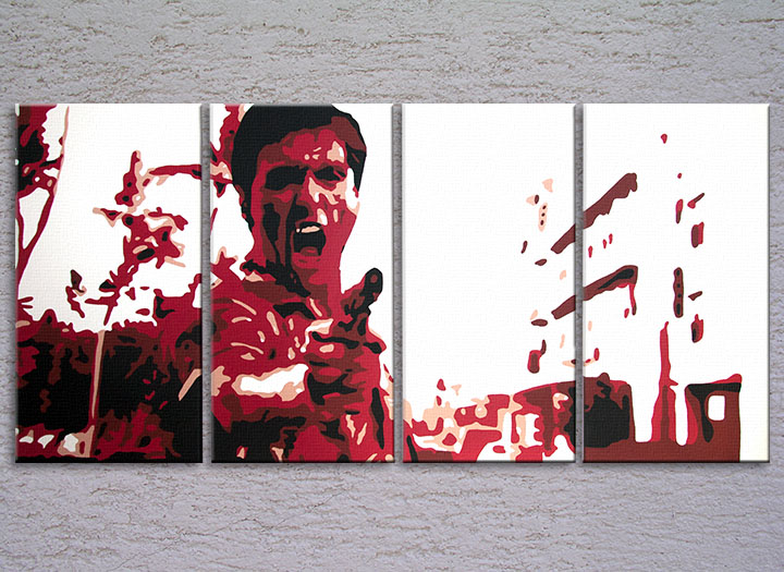 Scarface 4 dielny POP ART obraz na stenu