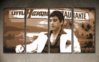 Scarface - Havana 4 dielny POP ART obraz na stenu