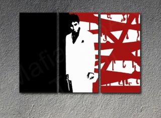 Scarface - AL PACINO "Red Blood" 3 dielny POP ART obraz na stenu