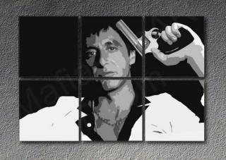 Scarface - AL PACINO 6 dielny POP ART obraz na stenu