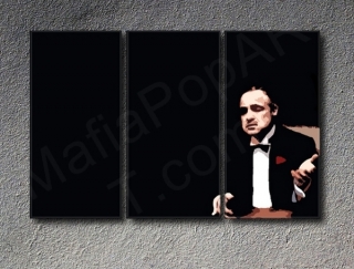 The Godfather Vito Corleone Marlon Brando 3 dielny POP ART obraz na stenu